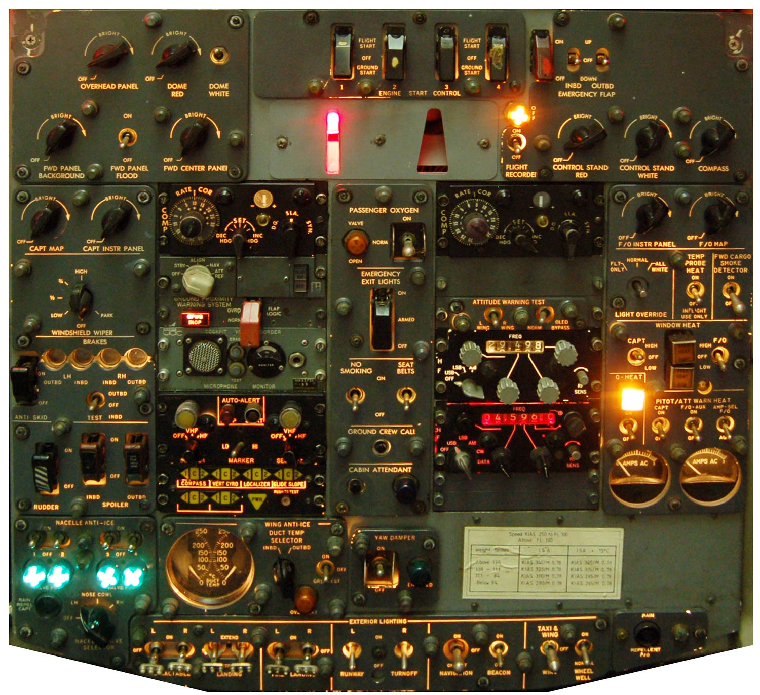 Overhead Panel – The Boeing 707 Experience